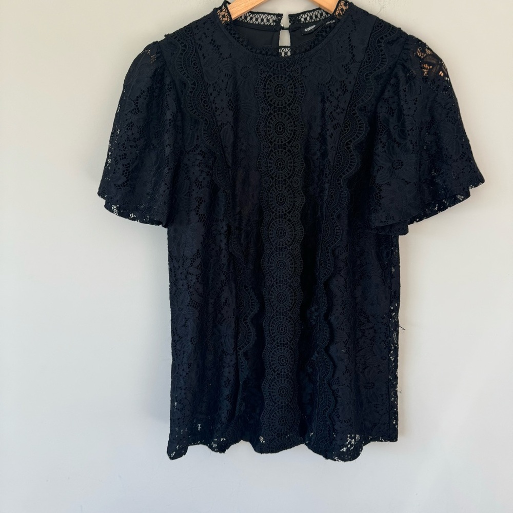 Elegant Black Lace Women's Top - Picture 2 of 7